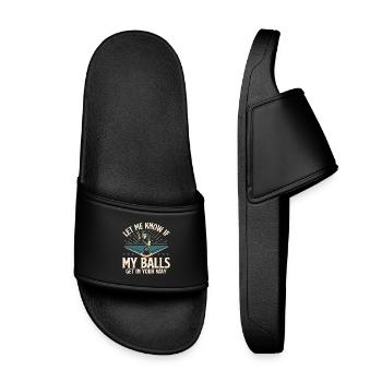 Faites-moi savoir si mes couilles vous gênent - Claquettes enfant - noir - Devant