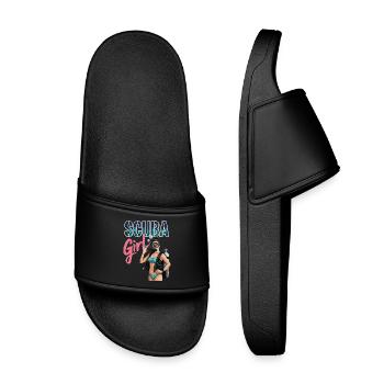Scuba Girl Tauch-Design - Kinder Badelatschen - Schwarz - Vorne