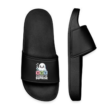 Chemiker Halloween Kostüm Chemie Chemielehrer - Kinder Badelatschen - Schwarz - Vorne