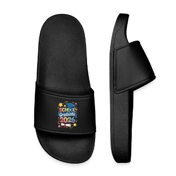 Diplômé de l’école 2026 Design - Claquettes enfant - noir - Devant