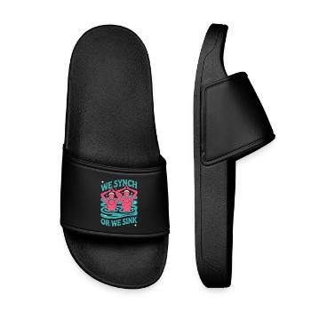 Synchronized swimming Artistic swimming Water sports - Kids’ Pool Sliders - black - Front