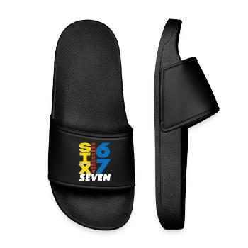 Six Sept, 67 - Claquettes enfant - noir - Devant