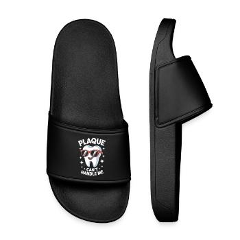 dentiste disant dent drôle dentiste cadeau - Claquettes enfant - noir - Devant