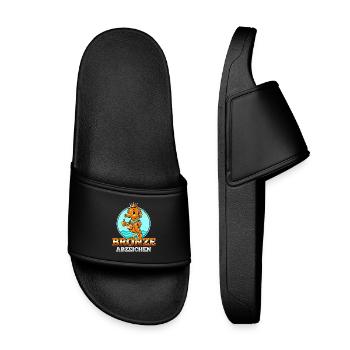 Seepferdchen Bronze Abzeichen Schwimmkurs  - Kinder Badelatschen - Schwarz - Vorne