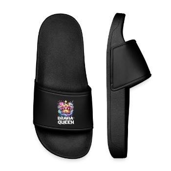 Reine de tout avec de l’attitude et du style - Claquettes enfant - noir - Devant