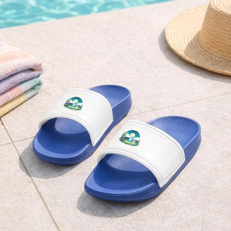 I don't camp, I compose | Composition Kids’ Pool Sliders