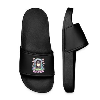 Humanité Égalité La bonté n’a pas de portes - Claquettes enfant - noir - Devant