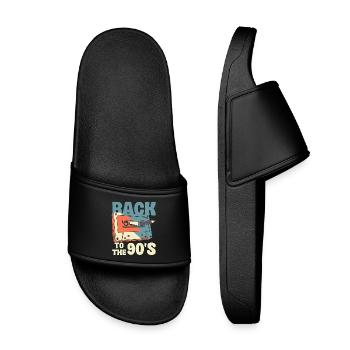 Années 90 Anniversaire 90s Cassette Déguisement - Claquettes enfant - noir - Devant