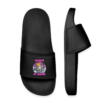 Reine paresseuse du jeu vidéo - Claquettes enfant - noir - Devant