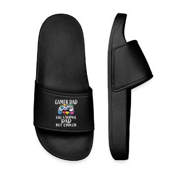 Gamer Dad Controller - Kinder Badelatschen - Schwarz - Vorne