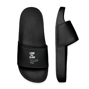 Schatzsuche bei niedriger und langsamer Metallerkennung - Kinder Badelatschen - Schwarz - Vorne