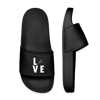 Praying mantises Praying mantis - Kids’ Pool Sliders - black - Front