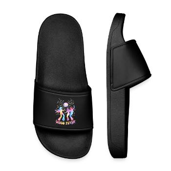 DISCO FEVER Party 70s Dance Watercolor - Kids’ Pool Sliders - black - Front
