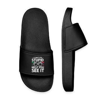 Je ne peux pas réparer Stupid - Claquettes enfant - noir - Devant
