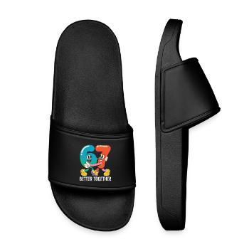 Six et Sept : Mieux ensemble - Claquettes enfant - noir - Devant