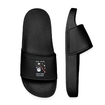 Routine Wizard | Social Work Everyday Life - Kids’ Pool Sliders - black - Front