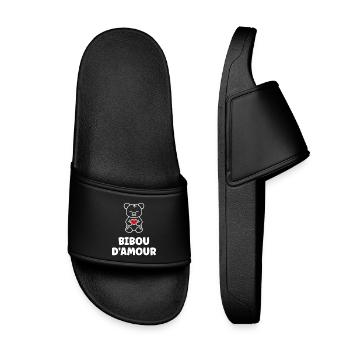 Bibou d'Amour Ourson Coeur - Claquettes enfant - noir - Devant