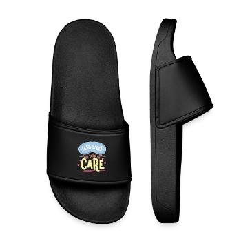 Caregiver Caregiver Elderly Care Less Sleep More Care - Kids’ Pool Sliders - black - Front