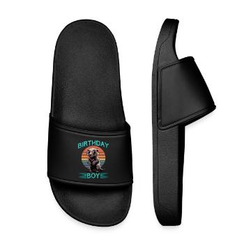 Blaireau drôle - Claquettes enfant - noir - Devant