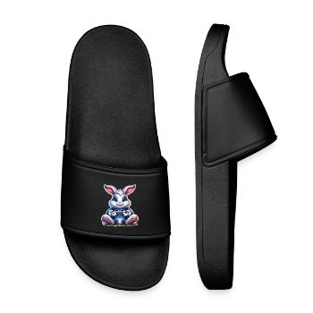 Joueur de Jeux de Lapins de Pâques - Claquettes enfant - noir - Devant