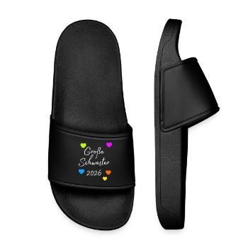 Big Sister 2026 Heart Pressure - Kids’ Pool Sliders - black - Front