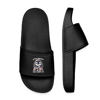 Bonjour, manchots de glace très minces, les endormis - Claquettes enfant - noir - Devant