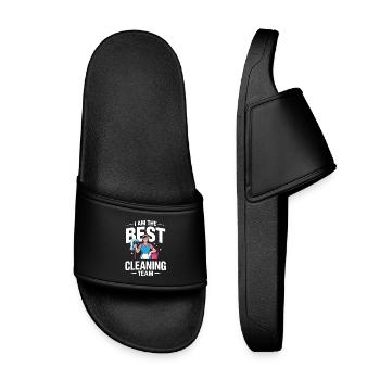 Ménage avec un cœur pour femmes - Claquettes enfant - noir - Devant