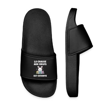 chasse aux oeufs - Claquettes enfant - noir - Devant