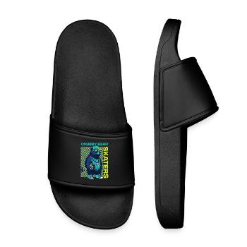 Chubby Bear Skateur : Cool Bear avec skateboard - Claquettes enfant - noir - Devant