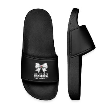 Dirt Drama Race Night Queen Bow - Kids’ Pool Sliders - black - Front