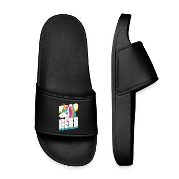 3x_Read - Unicorn - Kids’ Pool Sliders - black - Front