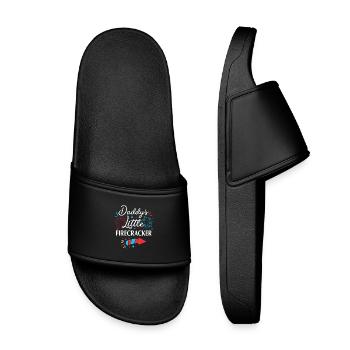 Baby Shower July Dad-to-be - Kids’ Pool Sliders - black - Front