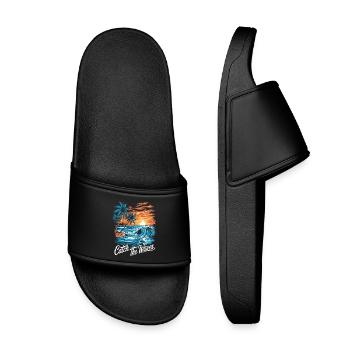 Attrapez les vagues Sea Sunset Nature Imprimé - Claquettes enfant - noir - Devant