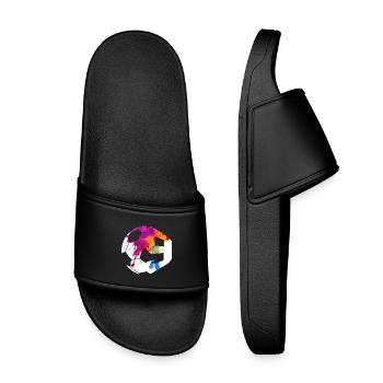 NON. 9E JOUEUR DE FOOTBALL NUMÉRO 9 FOOTBALL 9E ANNIVERSAIRE - Claquettes enfant - noir - Devant