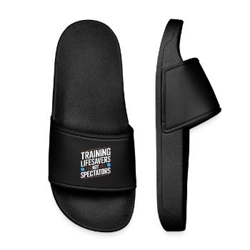 Paramedic Training Lifesavers Emergency Services - Kids’ Pool Sliders - black - Front
