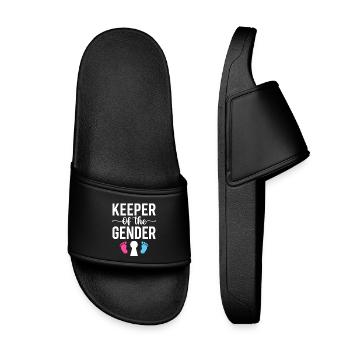 Gardienne du design des empreintes de genre - Claquettes enfant - noir - Devant