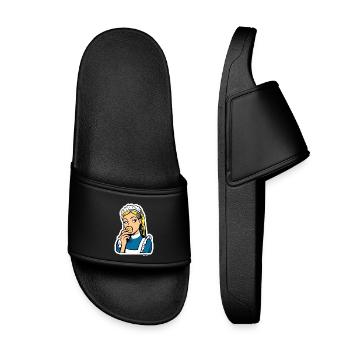 Art pop de femme de ménage et de biscuits - Claquettes enfant - noir - Devant