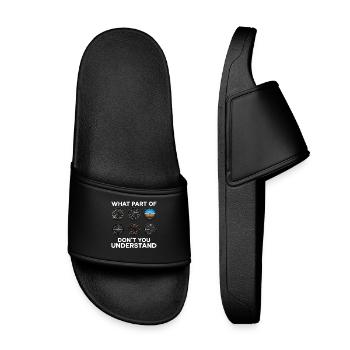 Airplane Flight Pilot Airplane Airline - Kids’ Pool Sliders - black - Front