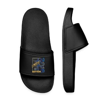 Limited Edition 2016 Football Birthday - Kids’ Pool Sliders - black - Front