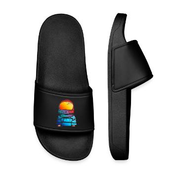 Astronaut Dream Gift for Kids - Kids’ Pool Sliders - black - Front