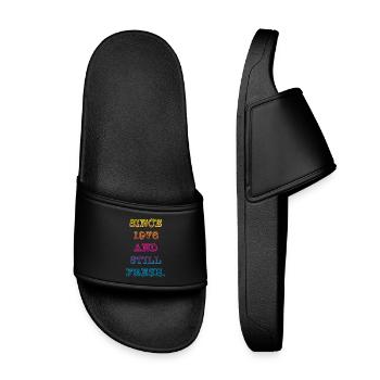 Vintage 1976 - Kids’ Pool Sliders - black - Front