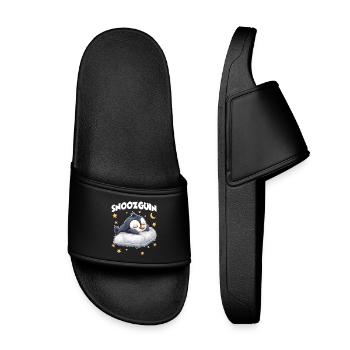 Snoozguin Penguin Pajama Morning Grouch Late Riser - Kids’ Pool Sliders - black - Front