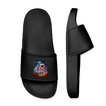 Chile Tarantula Starry Night - Kids’ Pool Sliders - black - Front