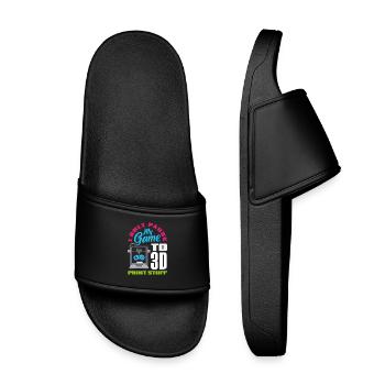 Mettez mon jeu en pause uniquement pour les joueurs qui impriment en 3D - Claquettes enfant - noir - Devant