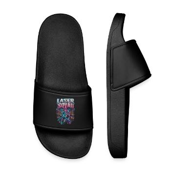 Escouade de laser tag - Claquettes enfant - noir - Devant