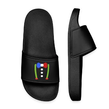 Jartelles, nœud papillon, Clown de Nerd Costume de Carnaval - Claquettes enfant - noir - Devant