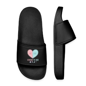 Révélation du sexe : Cousine à Bee Baby Shower - Claquettes enfant - noir - Devant