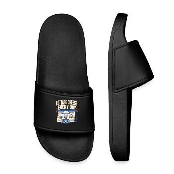 High-protein snack gift for foodies - Kids’ Pool Sliders - black - Front