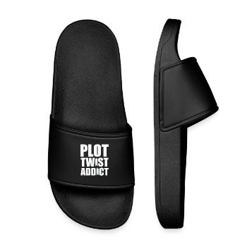 Lecteur de romans policiers Lecteurs de romans policiers - Claquettes enfant - noir - Devant