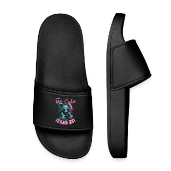 Pastel Goth Soft Goth Gaming Gamer - Kids’ Pool Sliders - black - Front